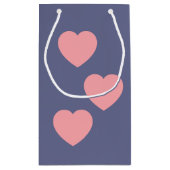 愛らしいフクロウのバレンタイン スモールペーパーバッグ (裏面)