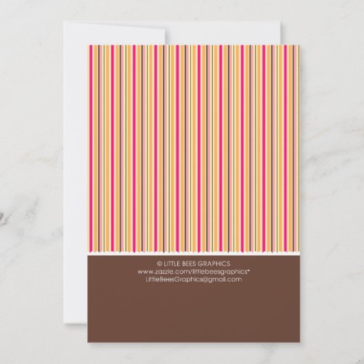 愛らしいフクロウのベビーシャワーの誕生日の招待状 招待状 (裏面)