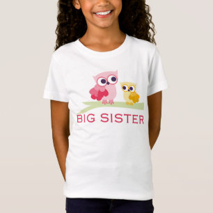 愛らしいフクロウの姉 Tシャツ