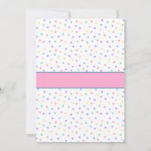 愛らしいフクロウの性別発表招待状 招待状 (裏面)