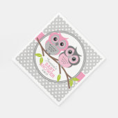 愛らしいフクロウの赤ちゃんシャワー スタンダードランチョンナプキン (角)