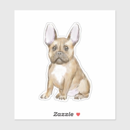 愛らしいフランスのブルドッグパピー シール (シート)