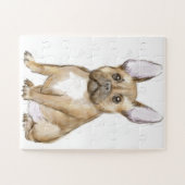 愛らしいフランスのブルドッグパピー ジグソーパズル (横)