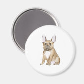 愛らしいフランスのブルドッグパピー マグネット (正面/裏面)