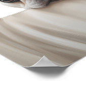 愛らしいフランスのブルドッグ撮影プリント ポスター (角)