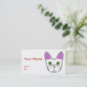 愛らしいフランスのブルドッグ顔 – 名刺 (スタンド正面)