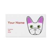 愛らしいフランスのブルドッグ顔 – 名刺