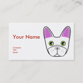 愛らしいフランスのブルドッグ顔 – 名刺