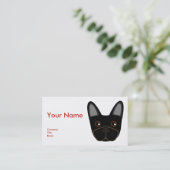 愛らしいフランスのブルドッグ顔 – 名刺 (スタンド正面)