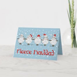 愛らしいフリースナビダおもしろいッドクリスマスシープ シーズンカード