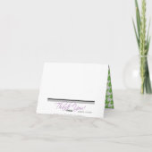 愛らしいフロギーカスタムの緑のカ千鳥格子のード サンキューカード (裏面)