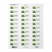 愛らしいフロギー差出人住所ラベル ラベル (フルシート)