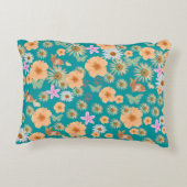 愛らしいフローラうさぎブルー アクセントクッション (裏面)