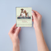 愛らしいフローラとグリーンドッグトリマーティアシート チラシ (手)