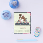 愛らしいフローラとグリーンドッグトリマーティアシート チラシ (シングル)