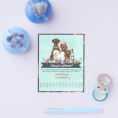 愛らしいフローラとミントドッグトリマーティアシート チラシ (シングル)