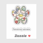 愛らしいフローラの前刷り シール (シート)