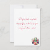 愛らしいフローラウミガメありがとうノートカード サンキューカード (裏面)