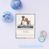 愛らしいフローラドッグトリマーティアシートフライヤー チラシ (シングル)