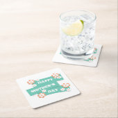 愛らしいフローラハッピーマザーズデイ |コースター スクエアペーパーコースター (インサイチュ)