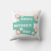 愛らしいフローラハッピーマザーズデイ |装飾用クッション クッション (裏面)