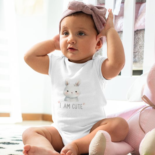 愛らしいフローラバニー ベビーボディスーツ