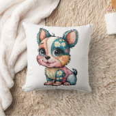 愛らしいフローラパッチワーク水カラーベビー犬 クッション (ブランケット)