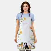 愛らしいフローラ犬がペットケアサービスを白人に エプロン (着用した状態)