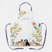 愛らしいフローラ犬がペットケアサービスを白人に エプロン (正面)