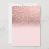 愛らしいフローラ、グリッターブライダルシャワー 招待状 (裏面)