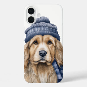 愛らしいフワフワのゴールデンレトリバー子犬 iPhone 16 PLUSケース