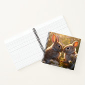 愛らしいブニーズイン春メドウデザイン ノートブック (内部)