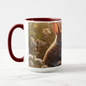 愛らしいブニーズイン春メドウデザイン マグカップ (左)