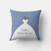 愛らしいブライダルシャワーパーソナライズされた クッション (裏面)