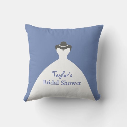 愛らしいブライダルシャワーパーソナライズされた クッション (裏面)