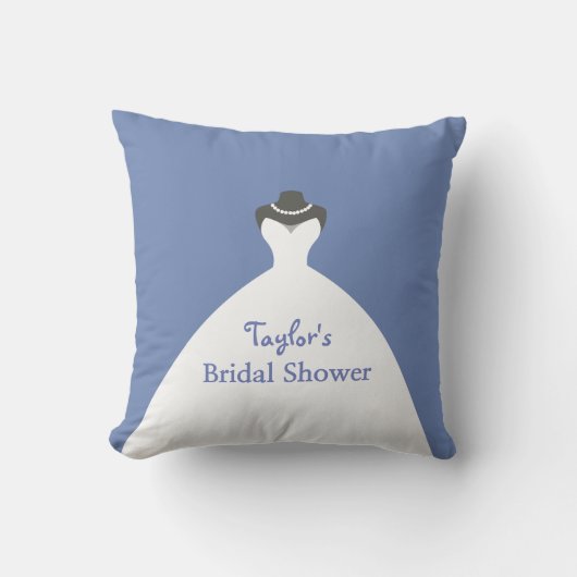 愛らしいブライダルシャワーパーソナライズされた クッション (正面)