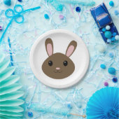 愛らしいブラウンバニー ペーパープレート (パーティー)