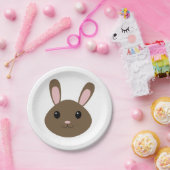 愛らしいブラウンバニー ペーパープレート (パーティー)