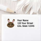 愛らしいブラウンバニー ラベル (インサイチュ)