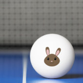 愛らしいブラウンバニー 卓球ボール (ネット)