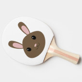 愛らしいブラウンバニー 卓球ラケット (横)