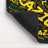 愛らしいブラジル国旗の色の愛国心 マウスパッド (コーナー)