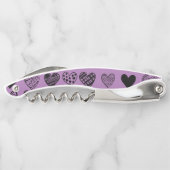 愛らしいブラックハート落書きスケッチウェイターの心 ソムリエナイフ (裏面)