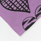 愛らしいブラックハート落書きスケッチフリース 空白の フリースブランケット (角)