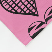 愛らしいブラックハート落書きスケッチフリース 空白の フリースブランケット (角)