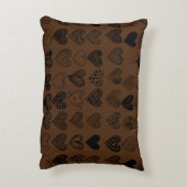 愛らしいブラックハート落書きスケッチ アクセントクッション (裏面(縦))