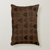 愛らしいブラックハート落書きスケッチ アクセントクッション (正面(垂直))