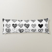 愛らしいブラックハート落書きスケッチ