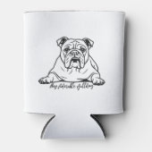 愛らしいブルドッグ 缶クーラー (正面)