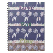 愛らしいブルーのベイビーシャワーの色.png ノートブック (正面)